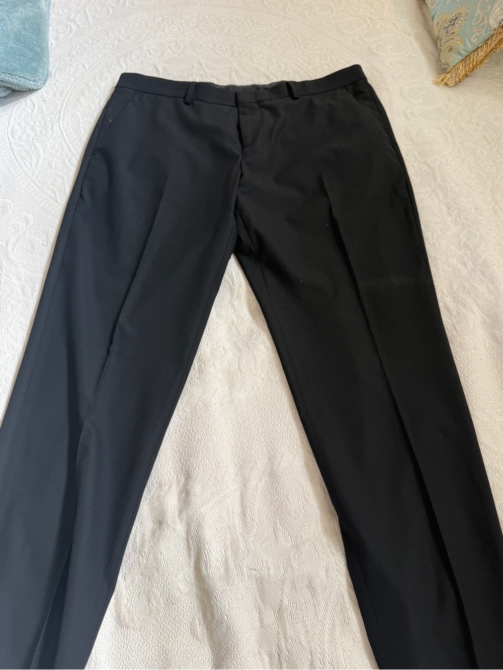 Murano Men's Black Dress Pants - Classic Straight Fit